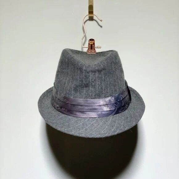Vivicin Grey Fedora with Silk Trim Unisex Size S - Picture 2 of 3